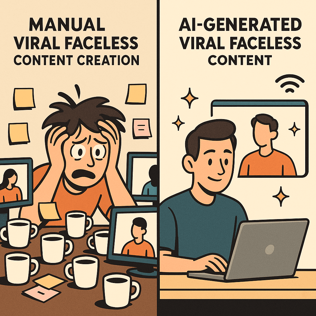How To Ditch Manual Content Creation in 2025 And Automate Faceless Viral Growth